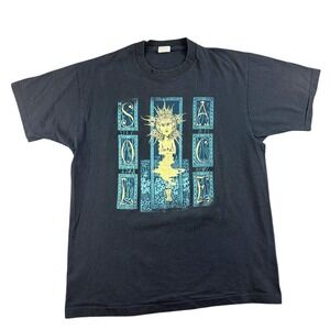 Vintage Sarah McLachlan Solace Album Fruit Loom T-Shirt Black XL 90s Tour Music